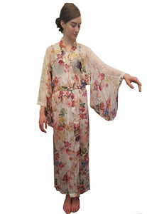 Silk Long Kimono Robe - Lingerie, Tights, Stocking, Leggings, gigi*k