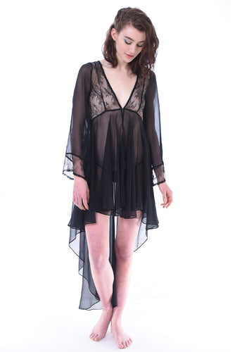 Silk Chiffon Robe - Lingerie, Tights, Stocking, Leggings, gigi*k