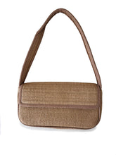 Laurent Straw Shoulder Bag