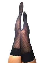 Sheer lozenge Thigh High Stockings